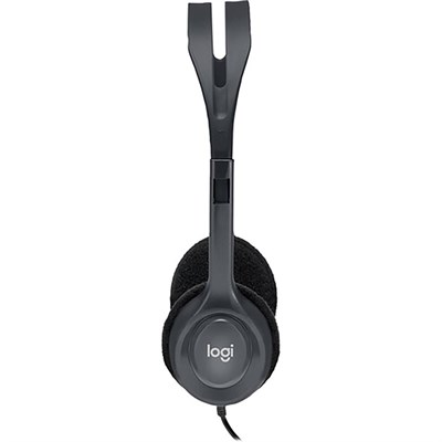 Logitech H110 Stereo Headset Black 3.5mm Dual Plug