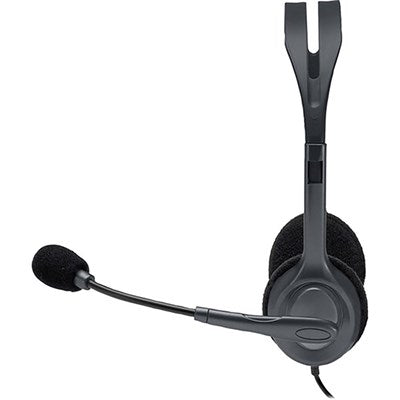 Logitech H110 Stereo Headset Black 3.5mm Dual Plug