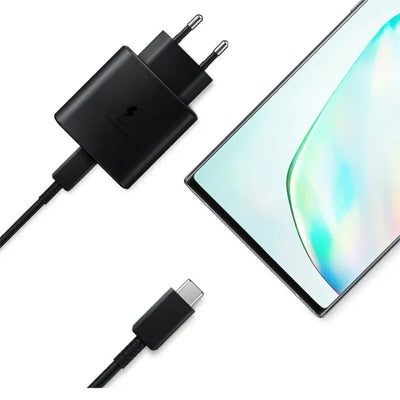 Samsung 45W Super Fast Charger with Type C to Type C Cable, PD 3.0 PPS, Compatible with Galaxy S22, S21, Note 20, and More
